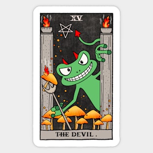 Tarot Frog The Devil Sticker